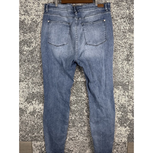 Judy Blue Jeans Womens 22W (40‎ X 33) Skinny Fit Tapered Distressed Holes - Picture 8 of 15